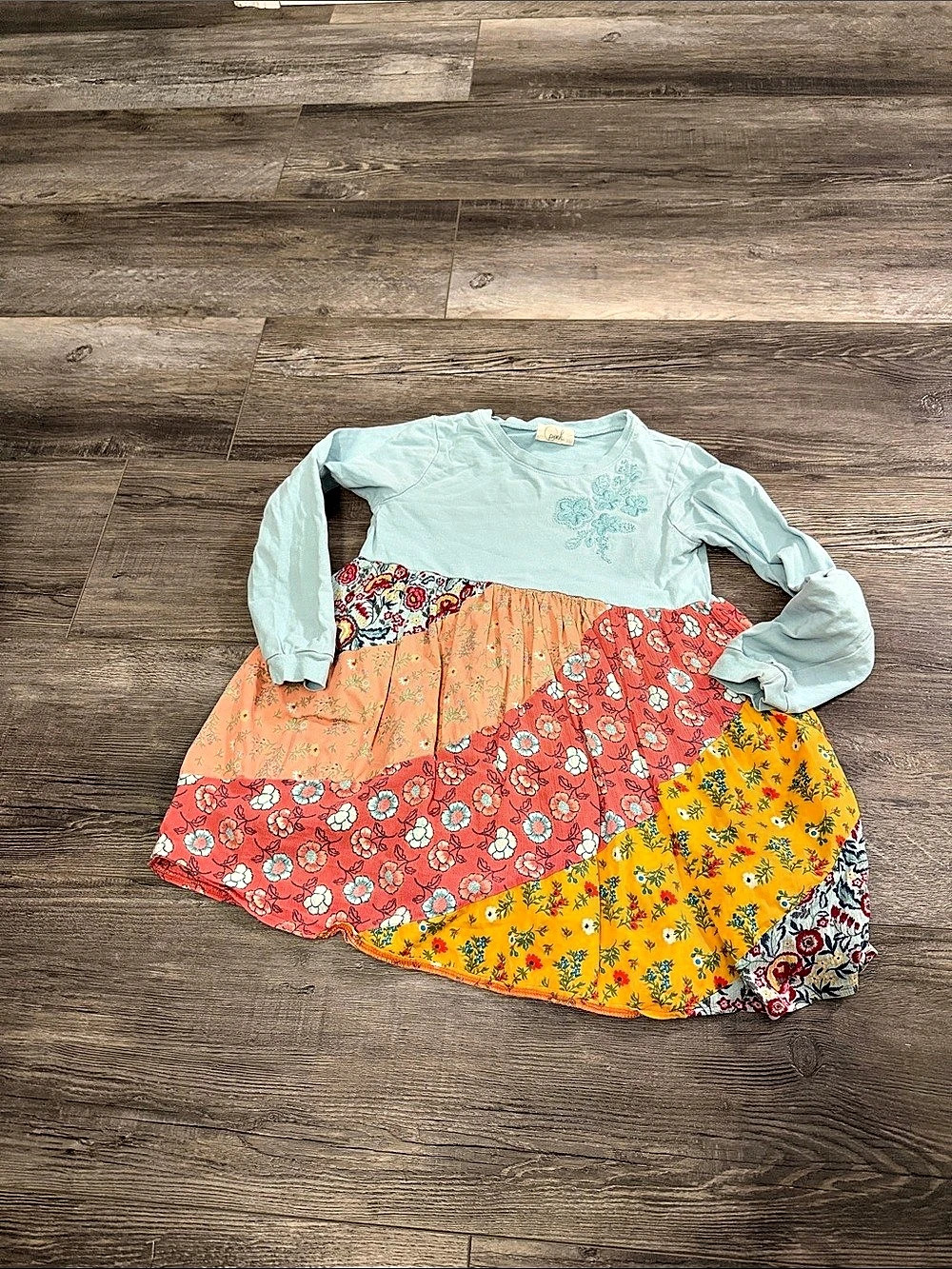 Peek Floral Long Sleeve Dress Size 6T Like New